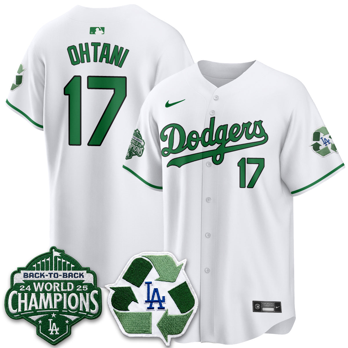 Los Angeles Dodgers Happy Earth Day Vapor Jersey -All Stitched