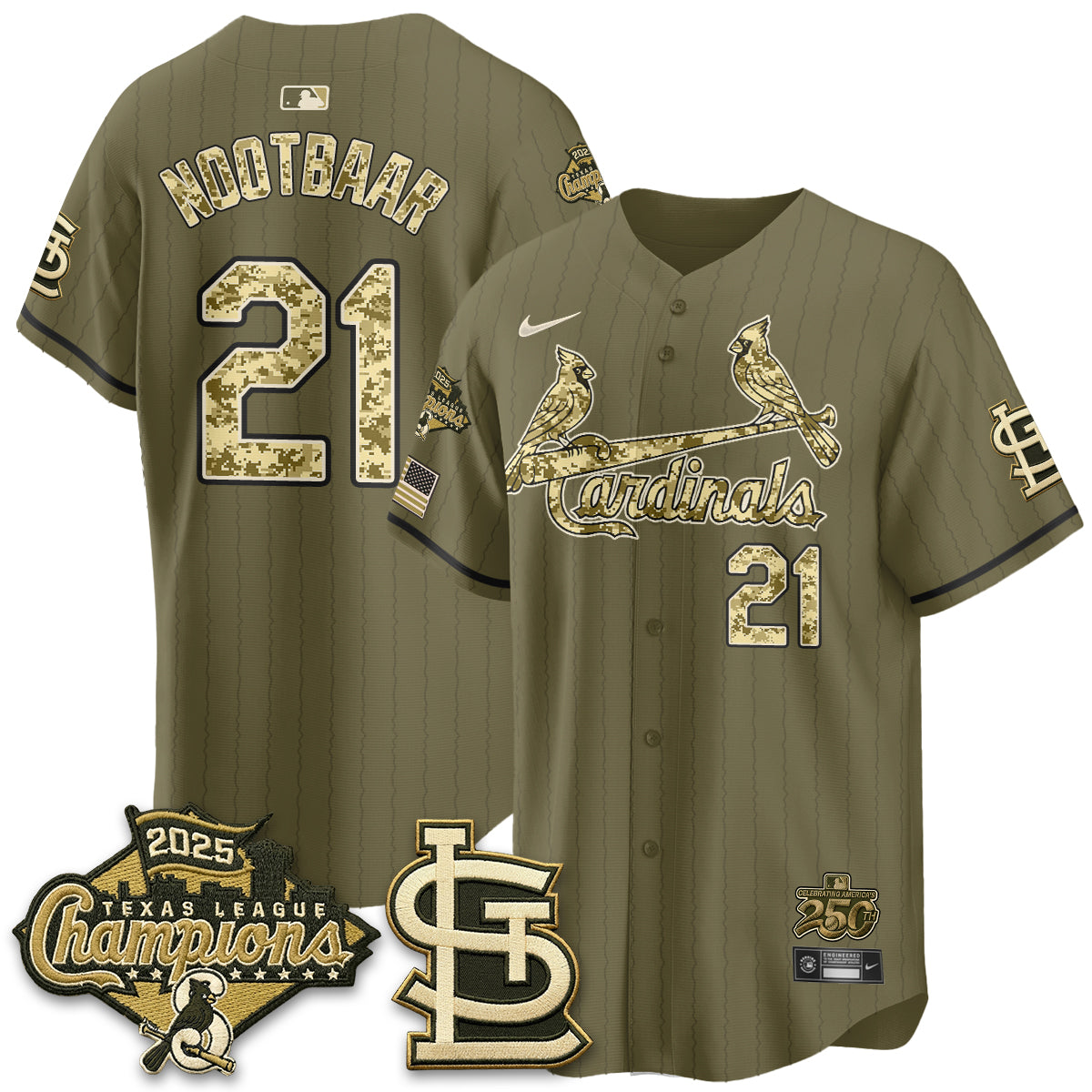 St. Louis Cardinals 2026 Armed Forces Day Jersey - All Stitched