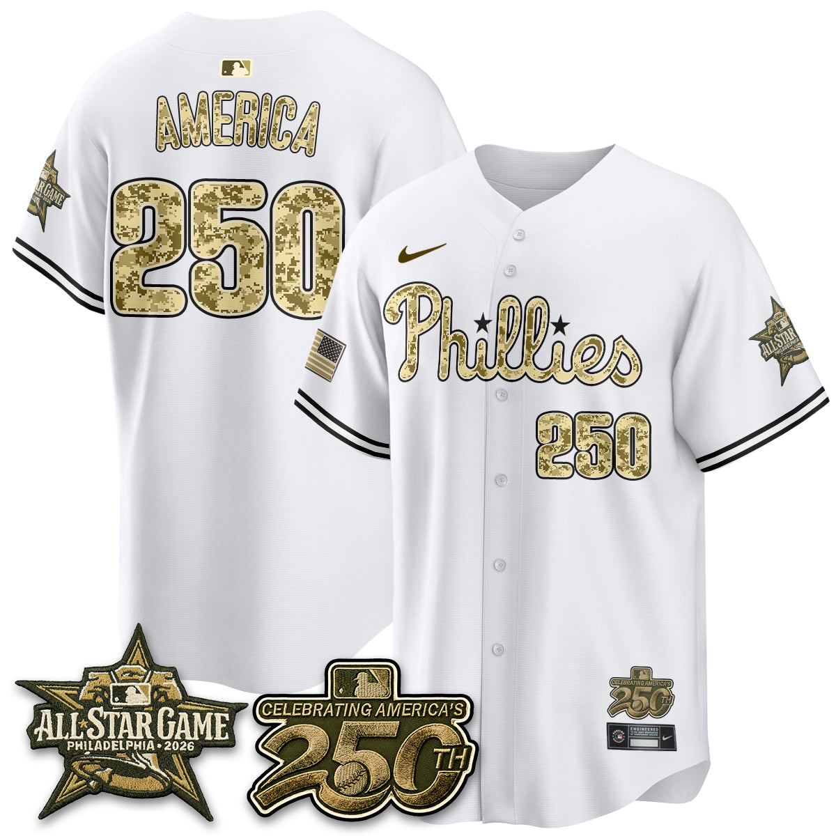 Philadelphia Phillies  2026 Armed Forces Day Jersey V3 - All Stitched