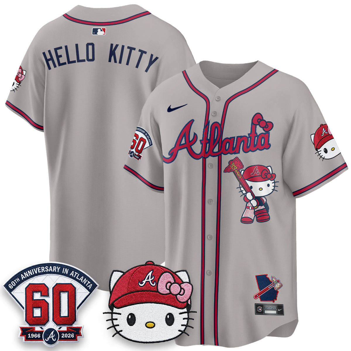 Atlanta Braves x Meow KT 2026 Vapor Limited Jersey - All Stitched