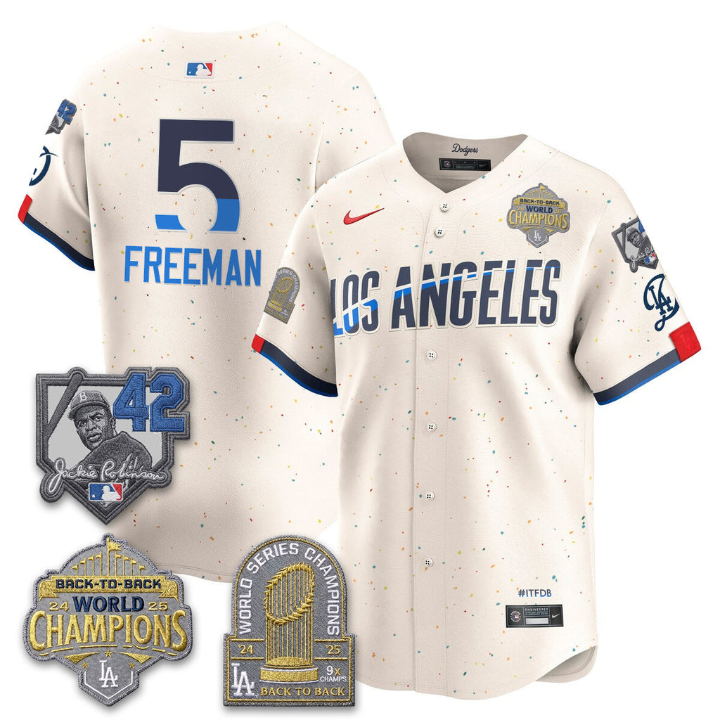 Los Angeles Dodgers 2026 New Era Gold Collection Vapor Limited Jersey - B2B Champs - All Stitched