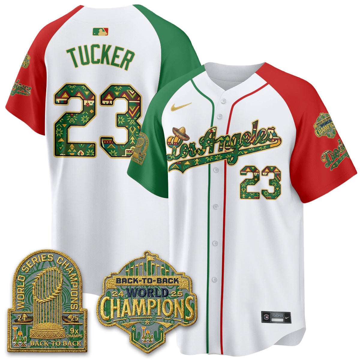 Los Angeles Dodgers x Mexican Heritage âLetâs Fiesta!â 2026 Limited Vapor Jersey - All Stitched