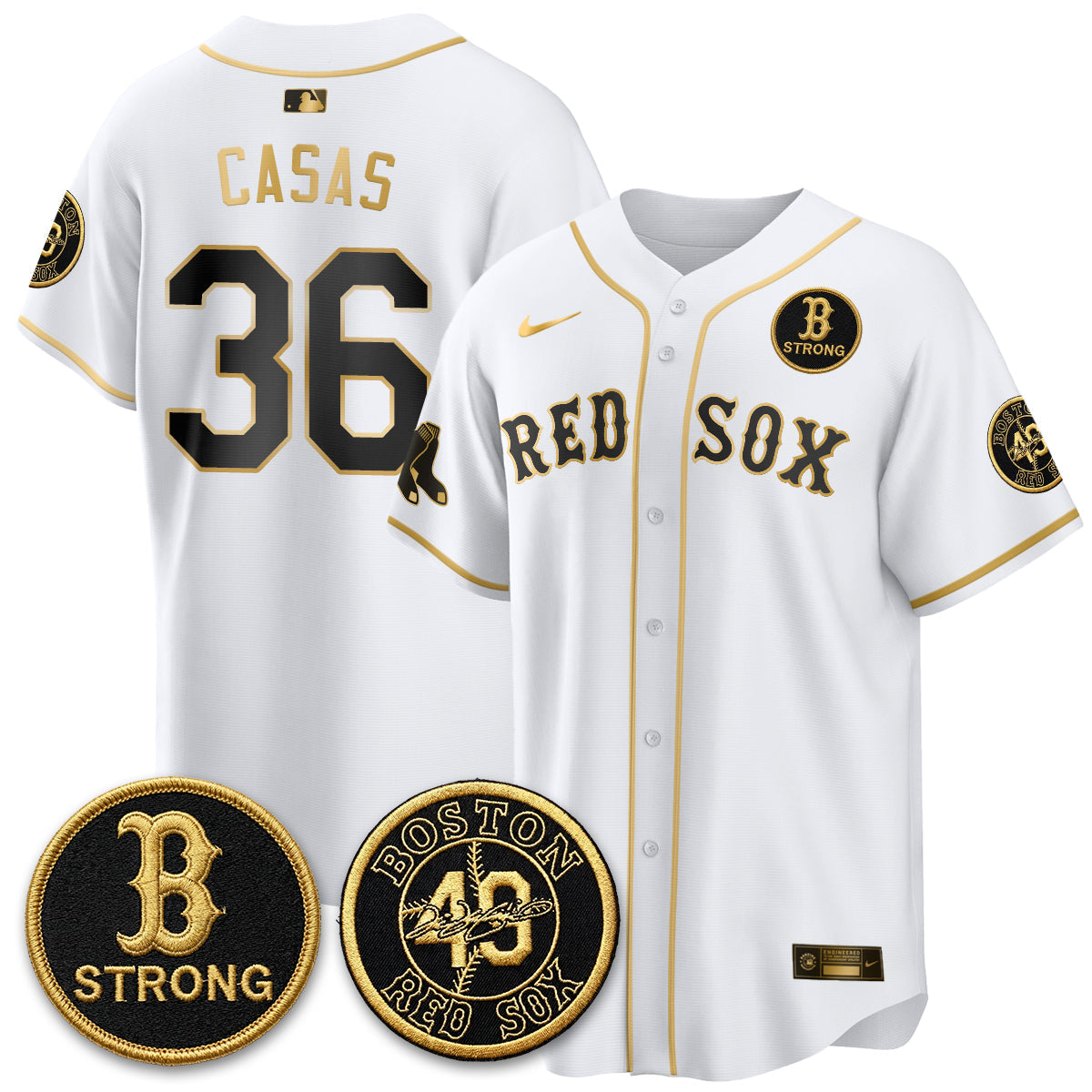 Boston Red Sox Tim Wakefield Memorial Patch Vaper Premier Limited Jersey - All Stitched V2