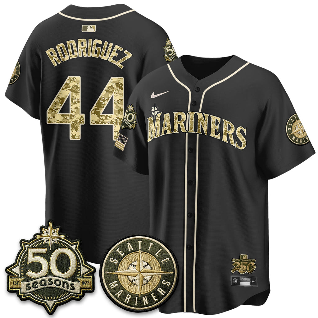 Seattle Mariners 2026 Armed Forces Day Jersey V3 - All Stitched