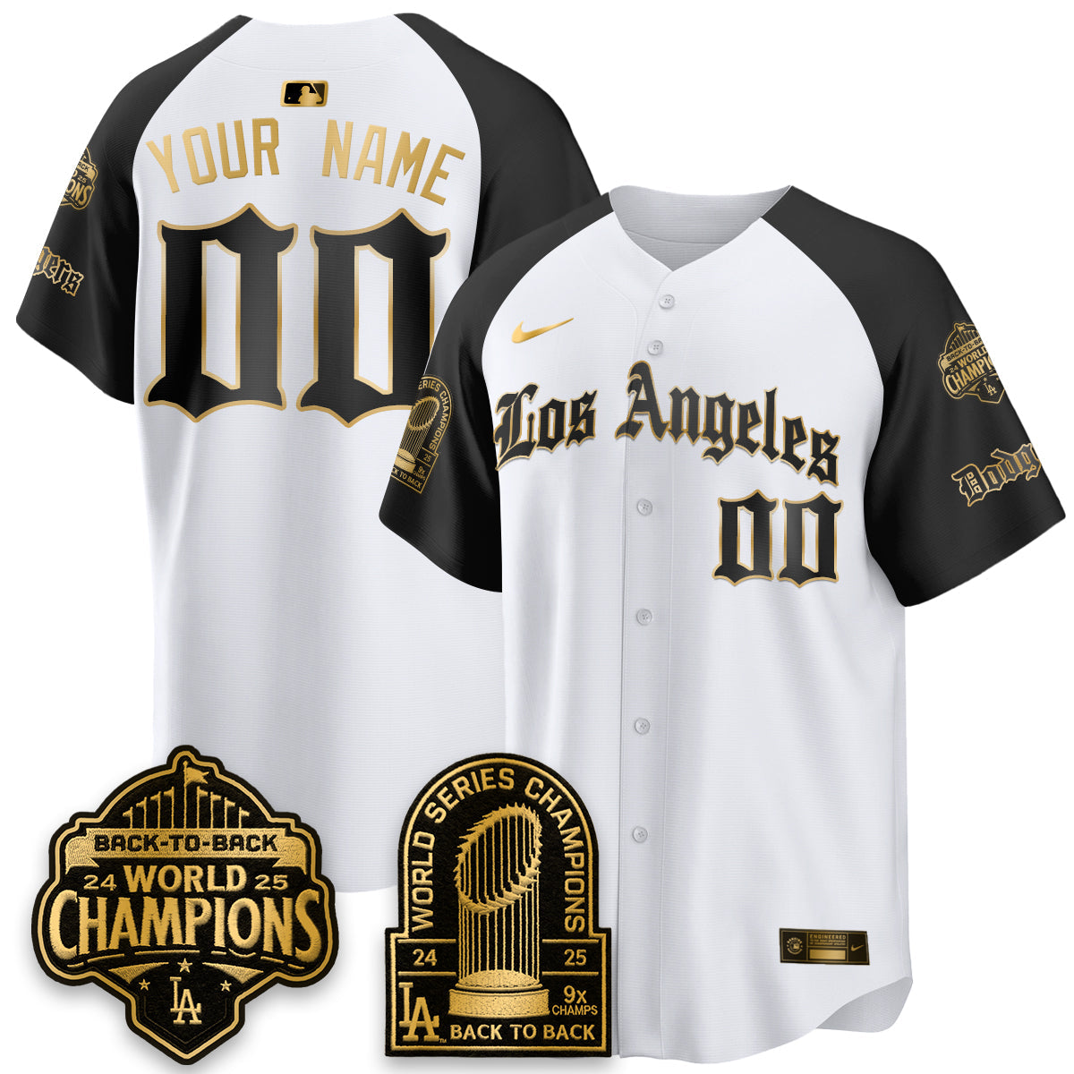 LAD WS Champions Back 2 Back Patch Vapor Premier Limited Gothic Edition Custom Jersey - All Stitched