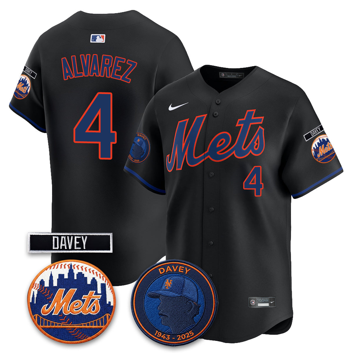 New York Mets 2026 Davey Johnson In Memoriam Vapor Limited Jersey - All Stitched
