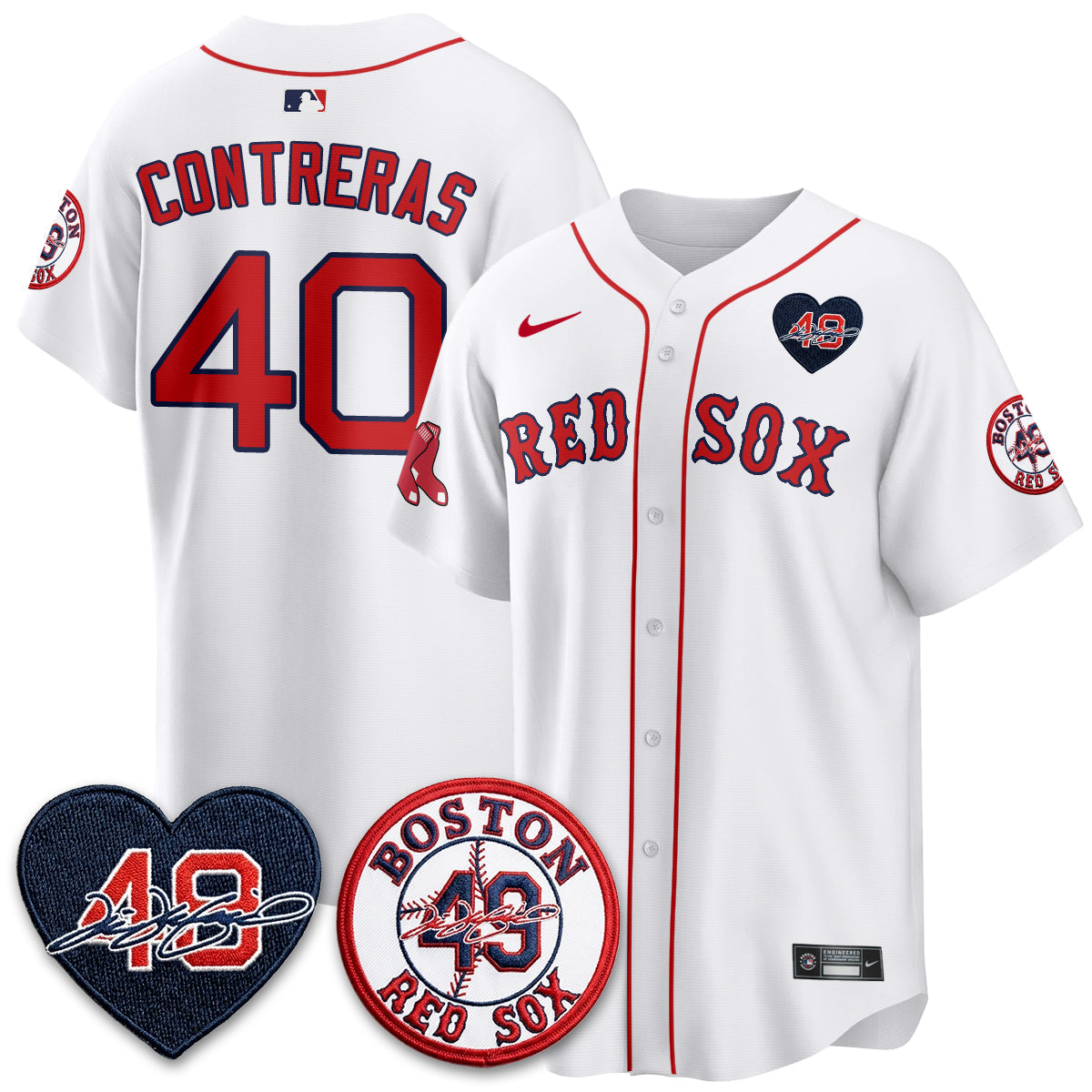 BOS Tim Wakefield Memorial Patch Vaper Premier Limited Jersey - All Stitched