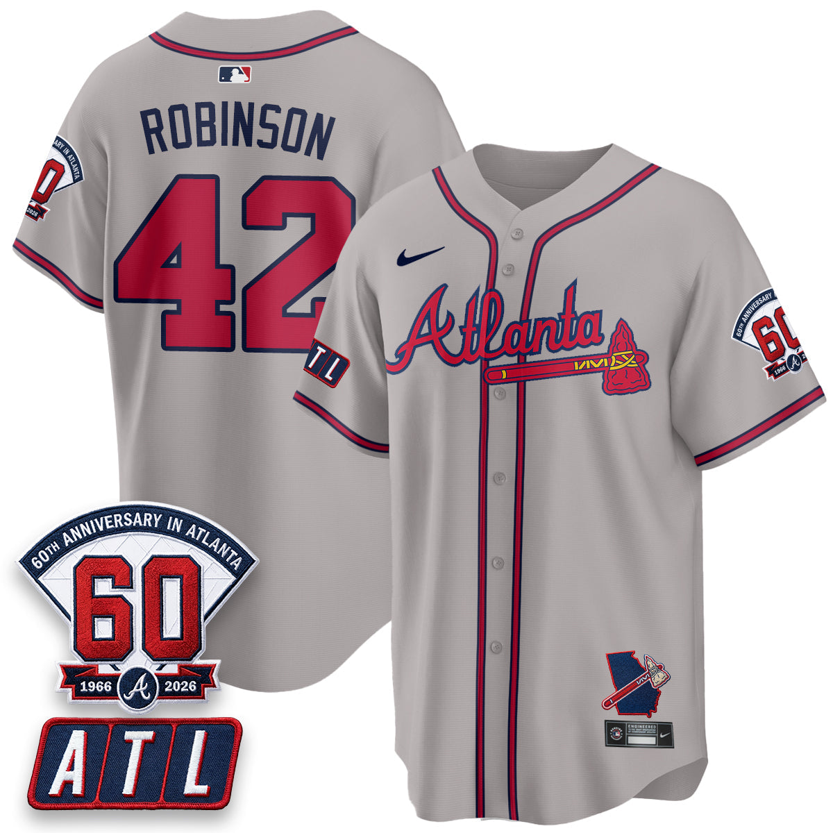 Atlanta Braves 2026 60th Anniversary Vapor Limited Jersey - All Stitched