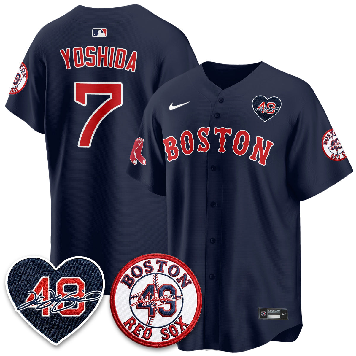 Boston Red Sox Tim Wakefield Memorial Patch Vaper Premier Limited Jersey - All Stitched