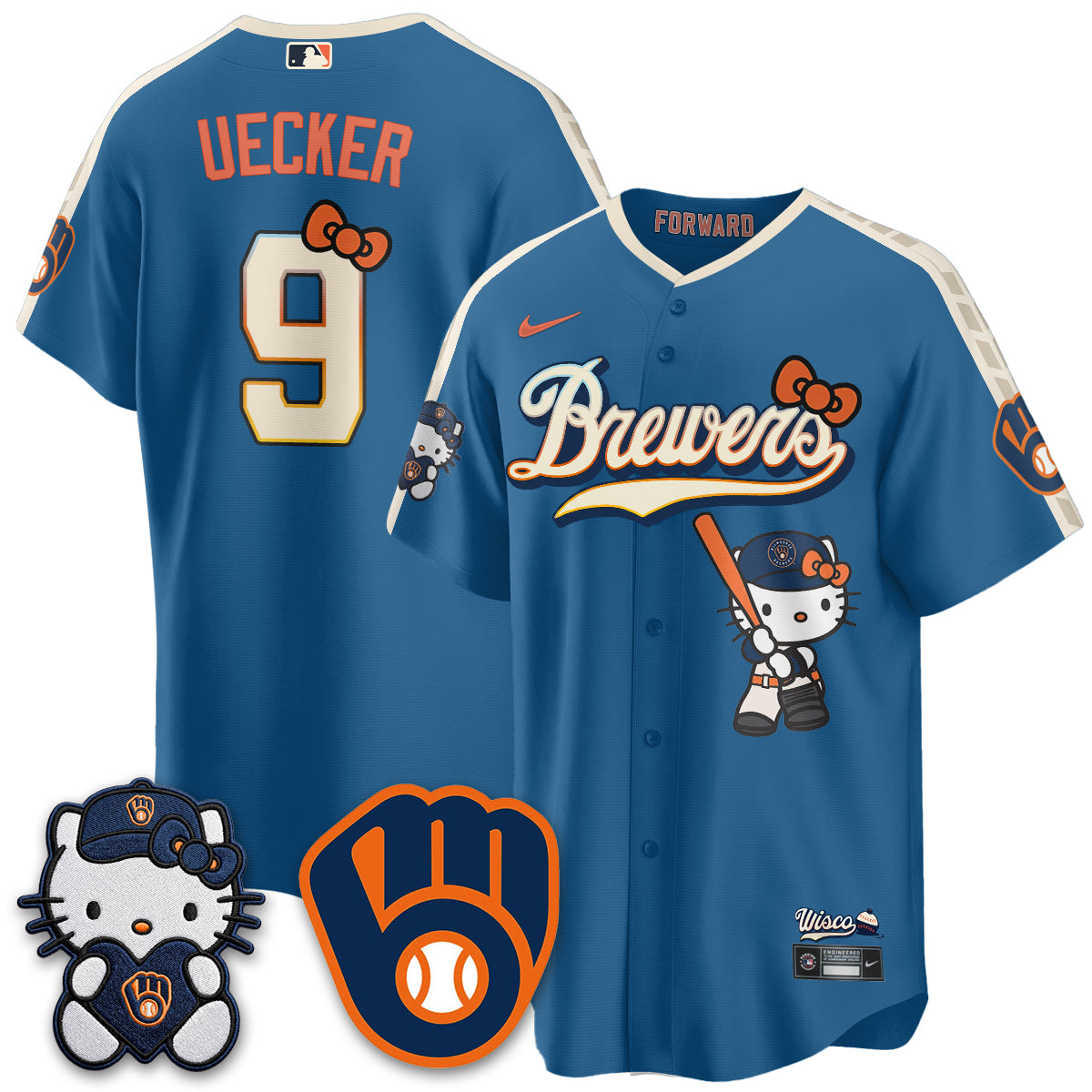 Milwaukee Brewers Meow KT Night Vapor Limited Jersey - All Stitched