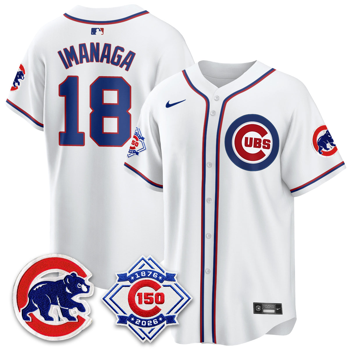Chicago Cubs 150th Anniversary Black Out Style Vapor Premier Limited Jersey - All Stitched