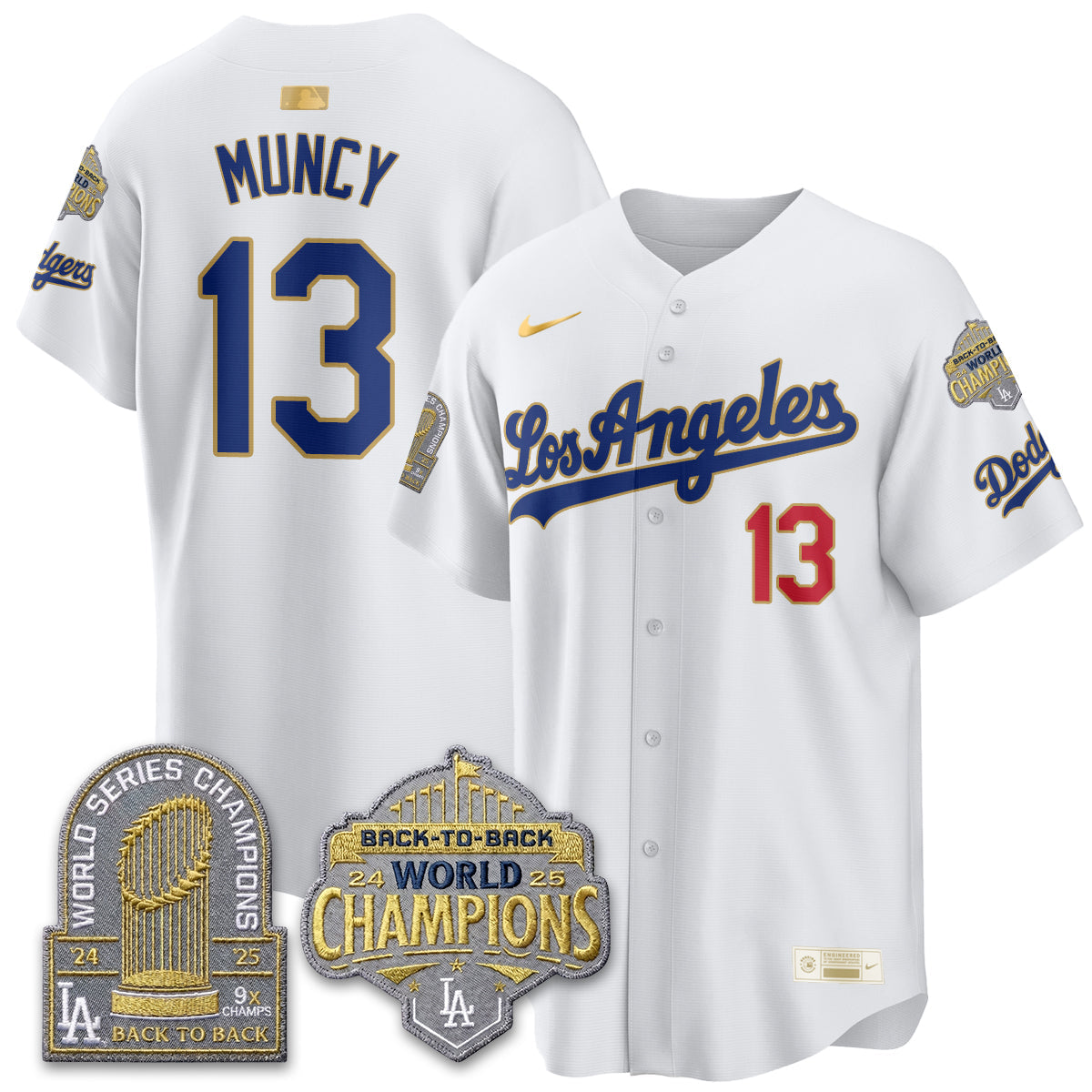 LAD Gold Collection Limited Gold Jersey - 9x & B2B Champs - Stitched