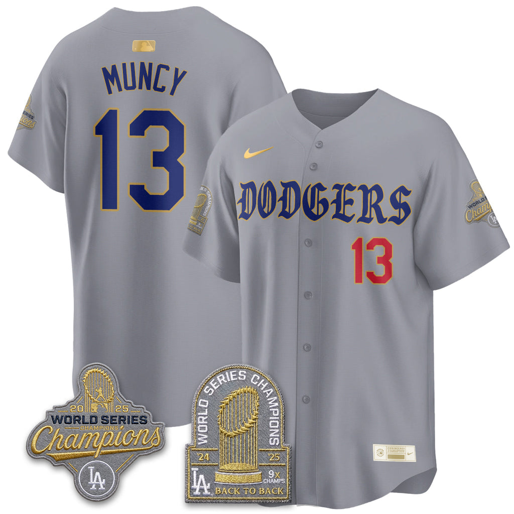 Los Angeles Dodgers Vapor Limited Jersey - Back to Back 9x Champs - All Stitched