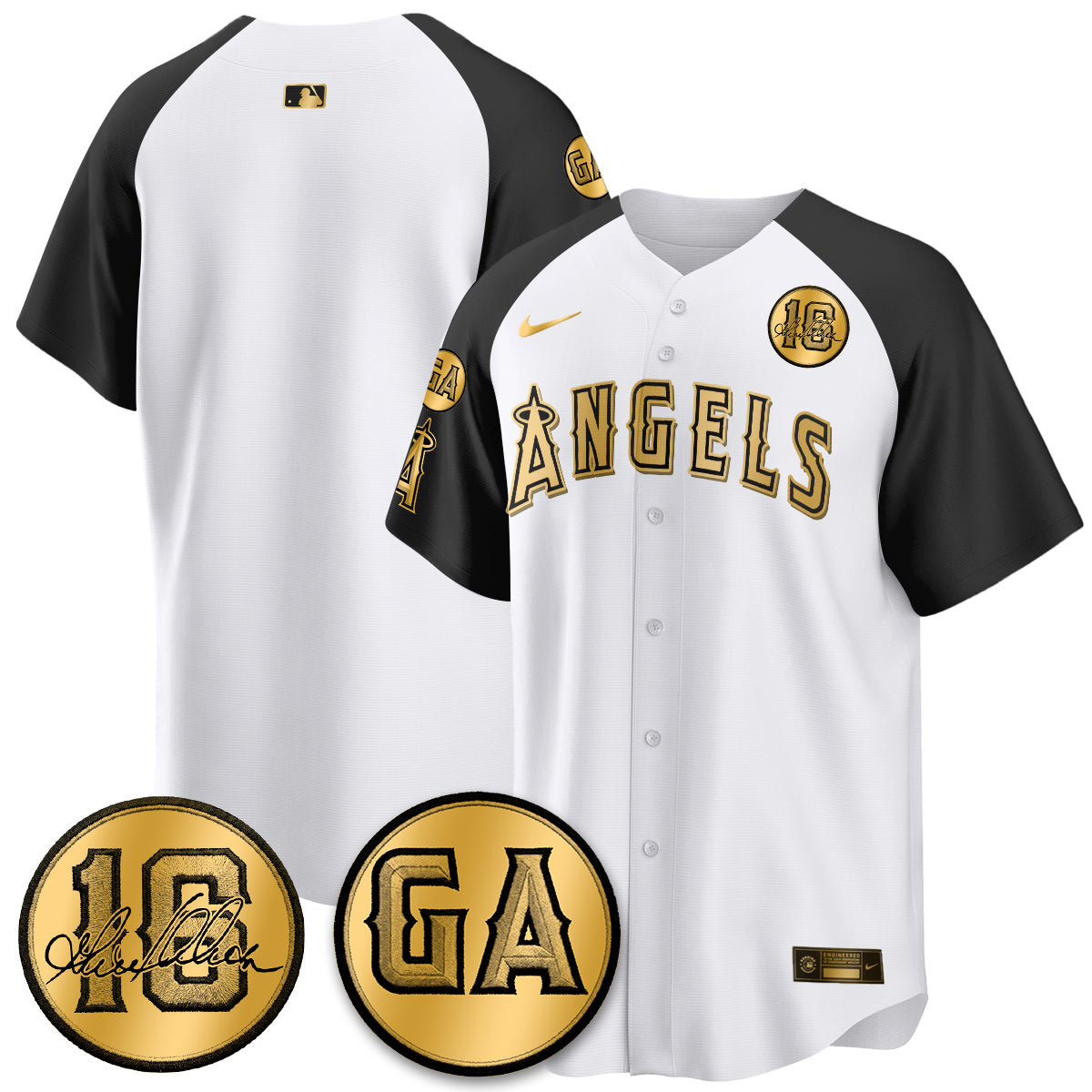 Los Angeles Angels Garret Anderson Tribute Patch Vapor Jersey - All Stitched V2
