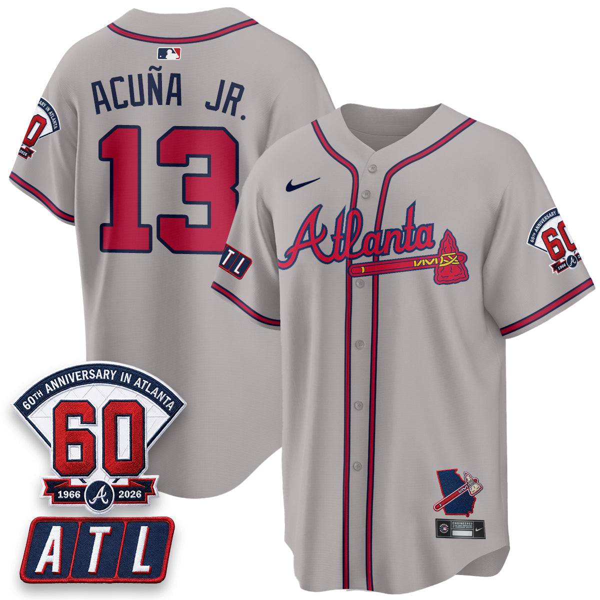 Atlanta Braves 2026 60th Anniversary Vapor Limited Jersey - All Stitched