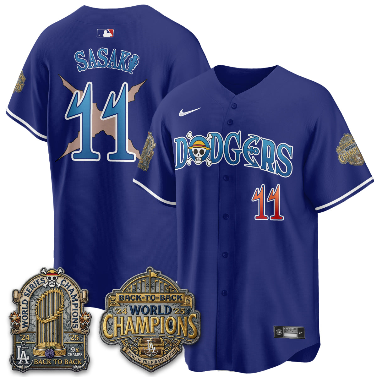 Los Angeles Dodgers Japanese Cartoon Vapor Limited Jersey - Stitched
