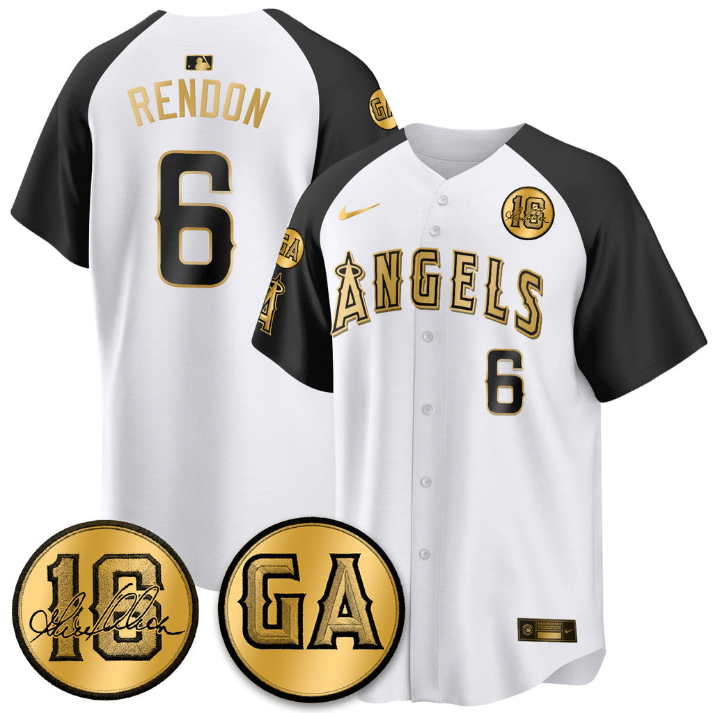 Los Angeles Angels Garret Anderson Tribute Patch Vapor Jersey - All Stitched V2