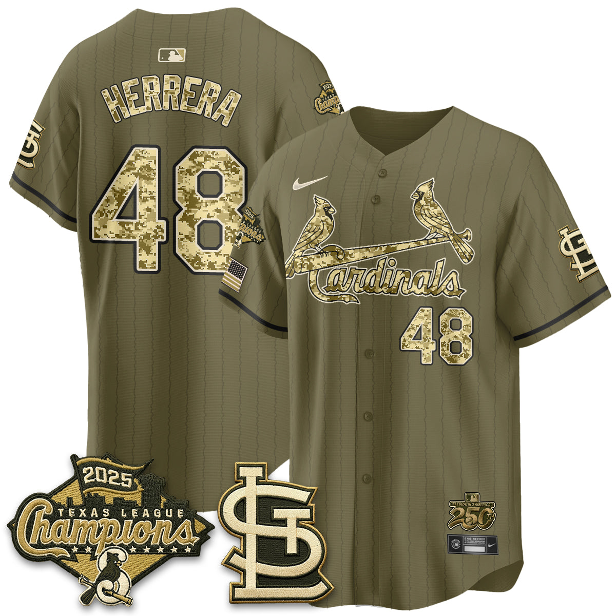 St. Louis Cardinals 2026 Armed Forces Day Jersey - All Stitched