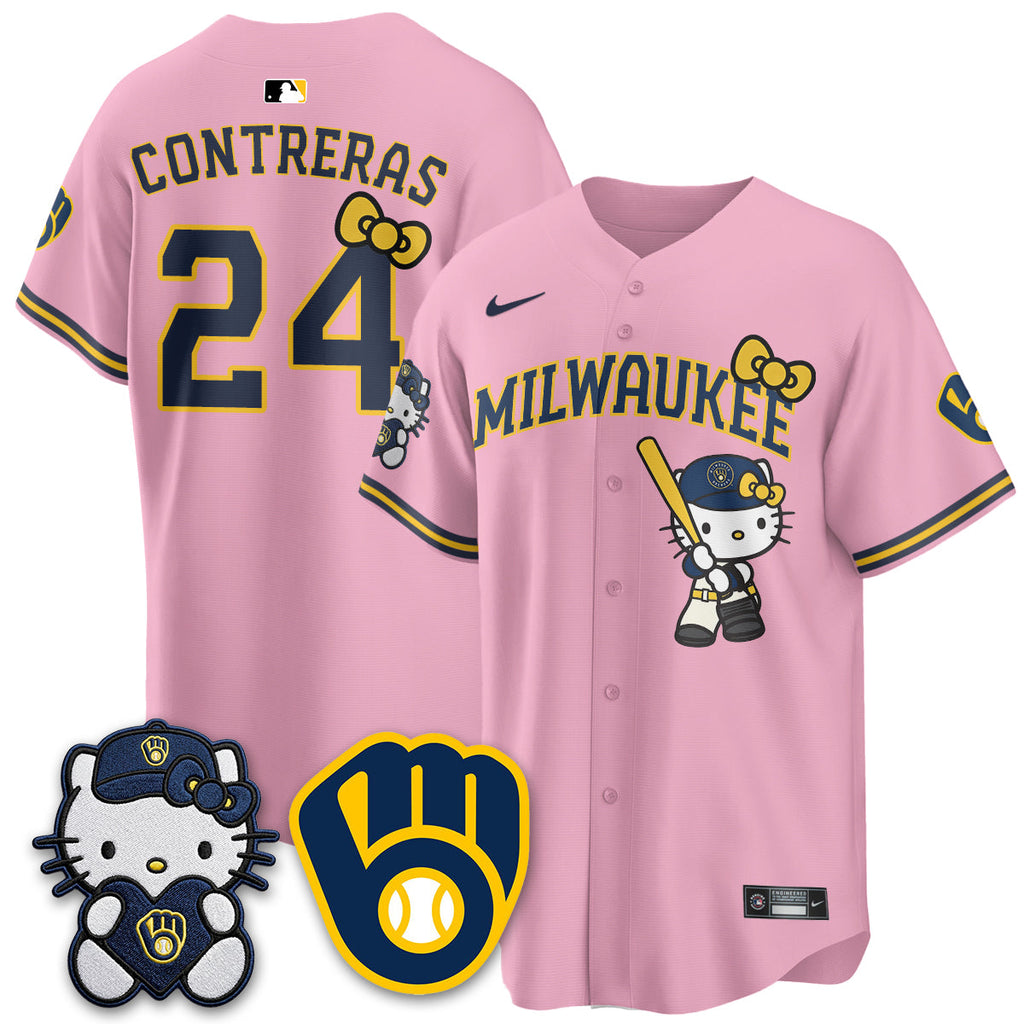 Milwaukee Brewers Meow KT Night Vapor Limited Jersey - All Stitched
