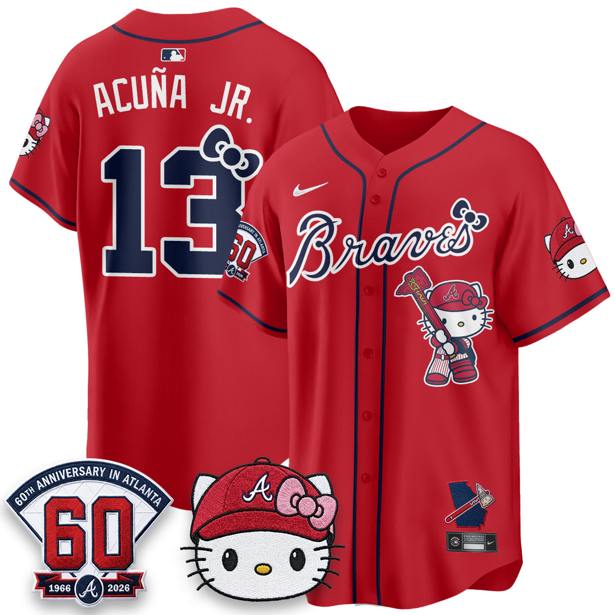 Atlanta Braves x Meow KT 2026 Vapor Limited Jersey - All Stitched