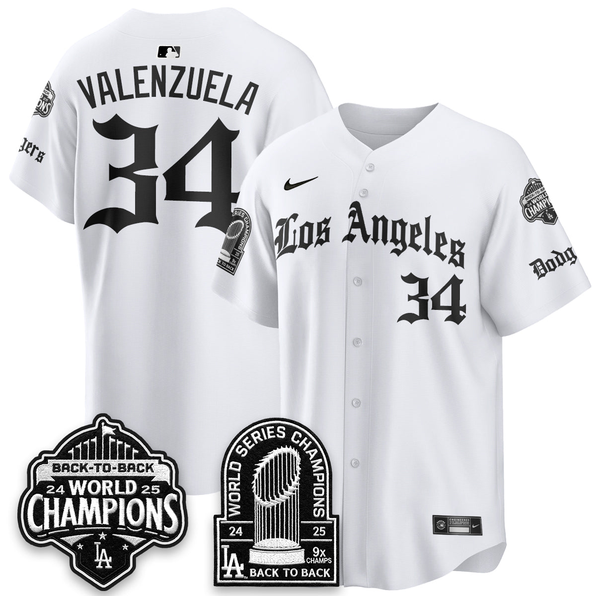 LAD WS Champions Back 2 Back Patch Vapor Premier Limited Gothic Edition Jersey - All Stitched