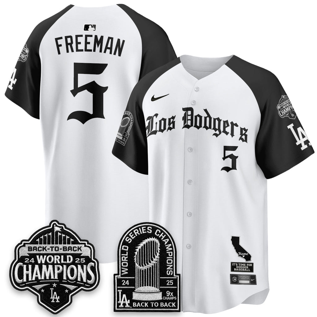 Los Angeles Dodgers World Series Champions Vapor Premier Limited Gothic Edition Jersey - All Stitched