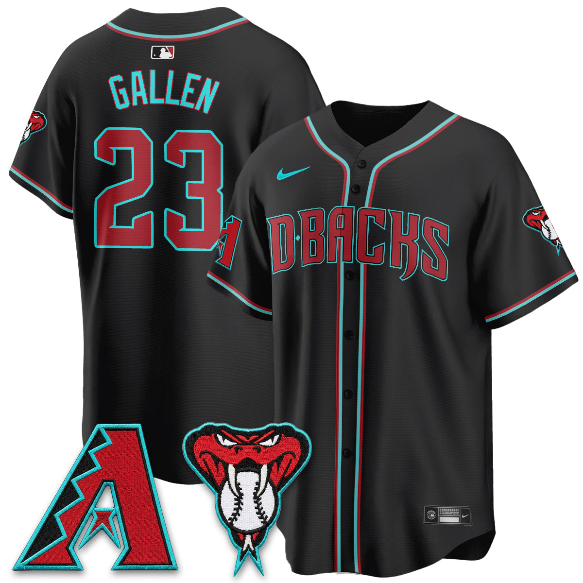 Arizona Diamondbacks Black Out Style Vapor Premier Limited Jersey - All Stitched