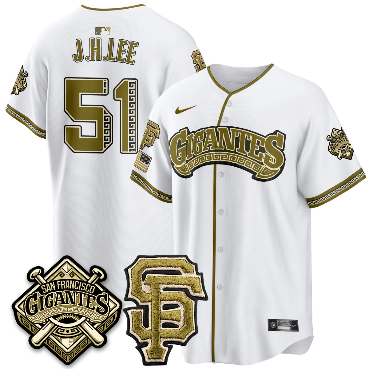 San Francisco Giants New Era Olive 2026 Armed Forces Day Jersey - All Stitched