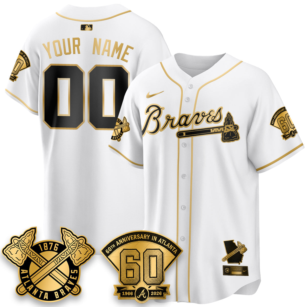ATL 60th Anniversary Special Edition Vapor Limited Custom Jersey - All Stitched