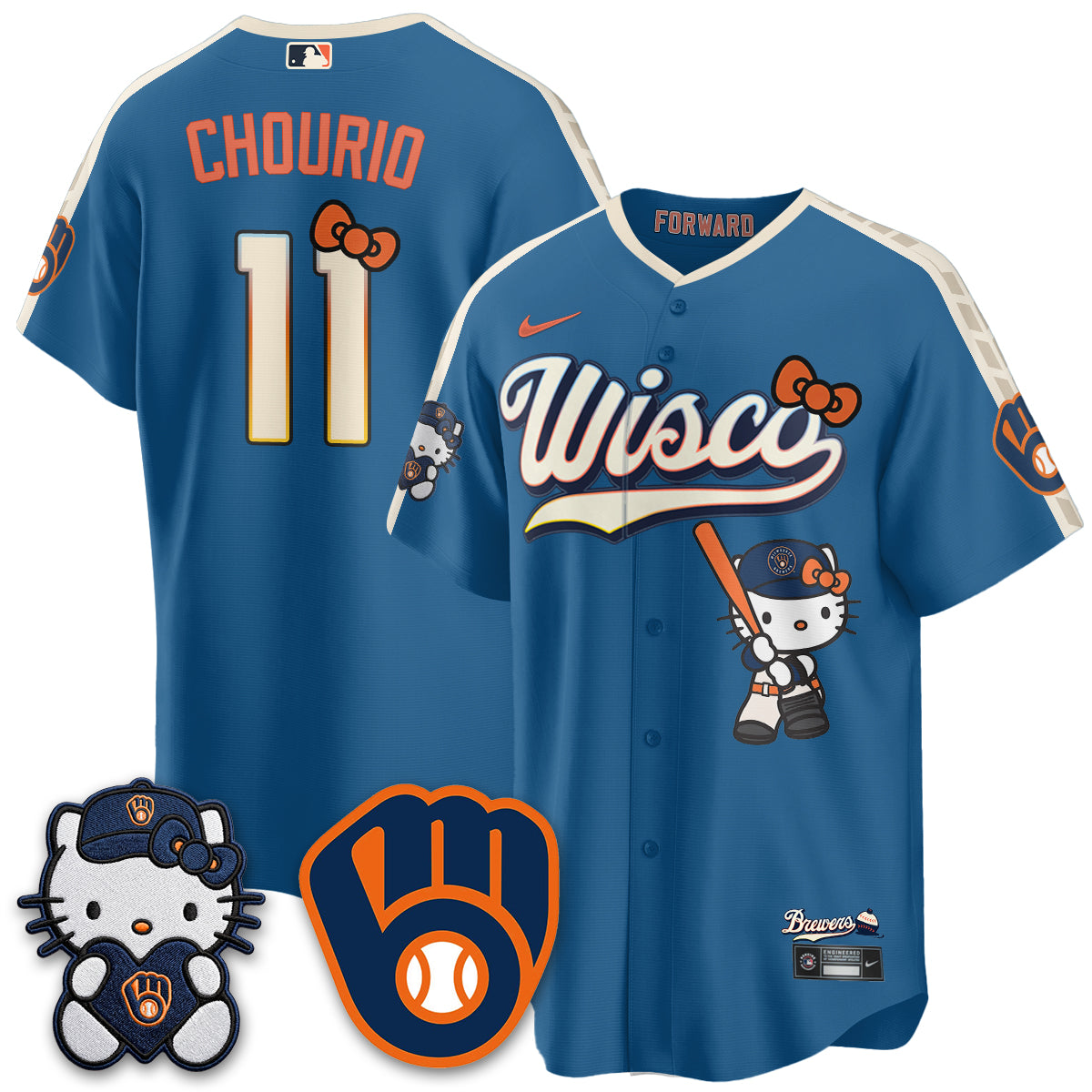 Milwaukee Brewers Meow KT Night Vapor Limited Jersey - All Stitched