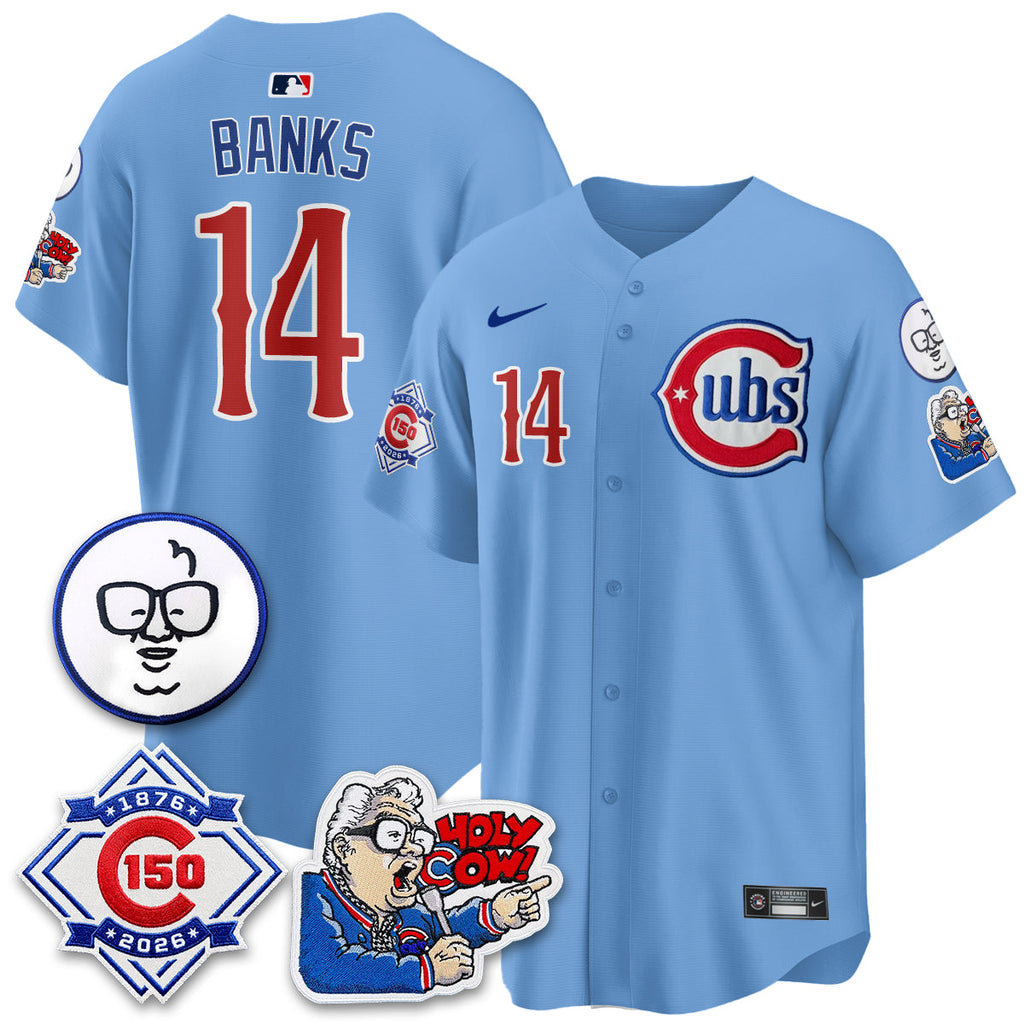 Chicago Cubs 150th Anniversary Harry Caray Holy Cow Vapor Premier Limited Jersey - All Stitched V2