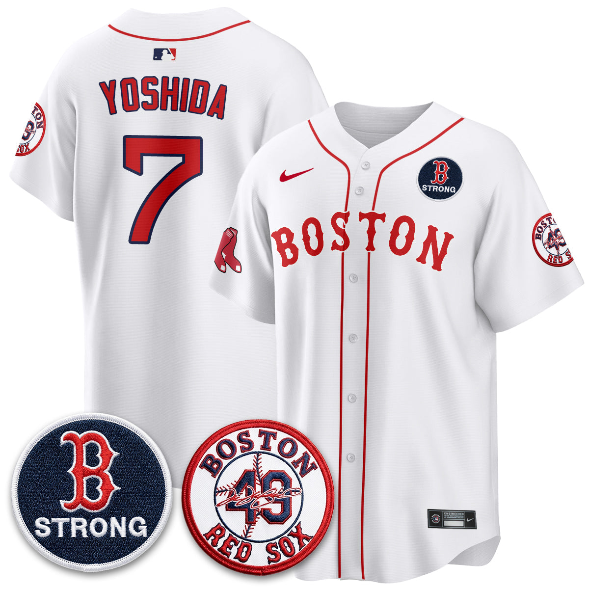 Boston Red Sox Tim Wakefield Memorial Patch Vaper Premier Limited Jersey - All Stitched V2