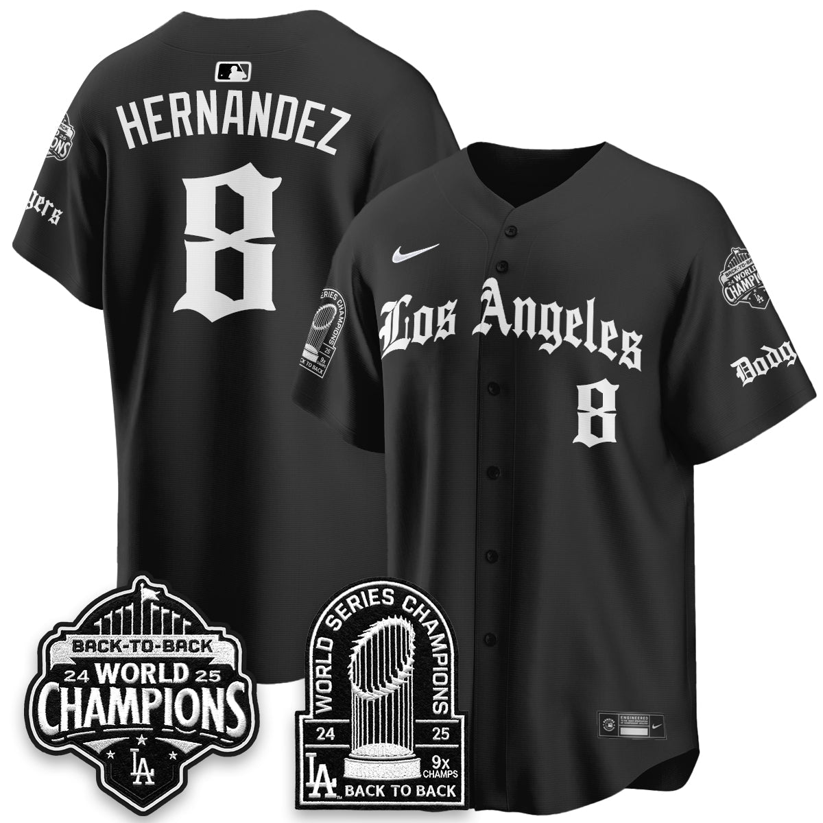 LAD WS Champions Back 2 Back Patch Vapor Premier Limited Gothic Gold Edition Jersey - Stitched