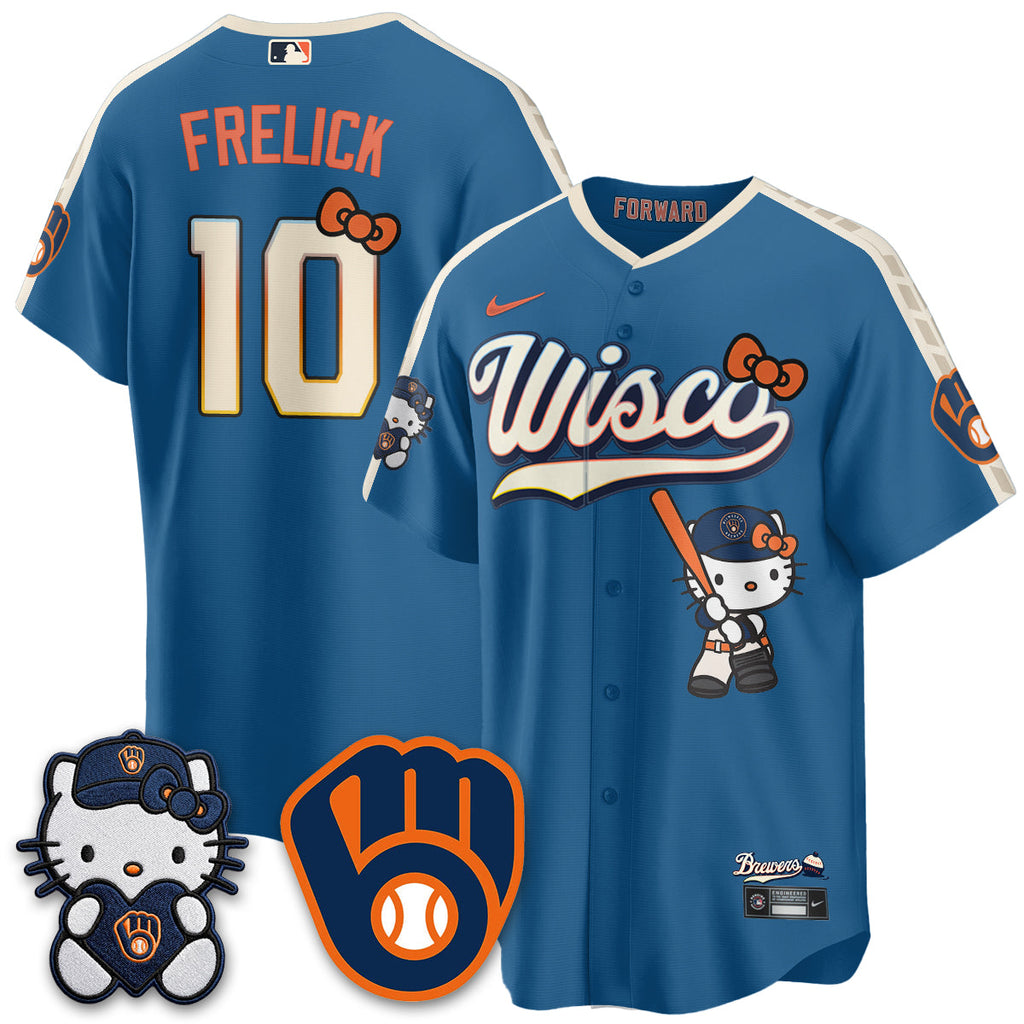 Milwaukee Brewers Meow KT Night Vapor Limited Jersey - All Stitched