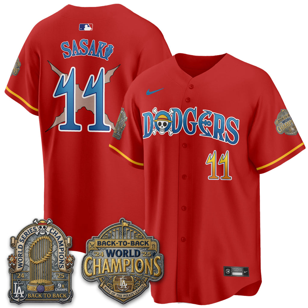 Los Angeles Dodgers Japanese Cartoon Vapor Limited Jersey - Stitched