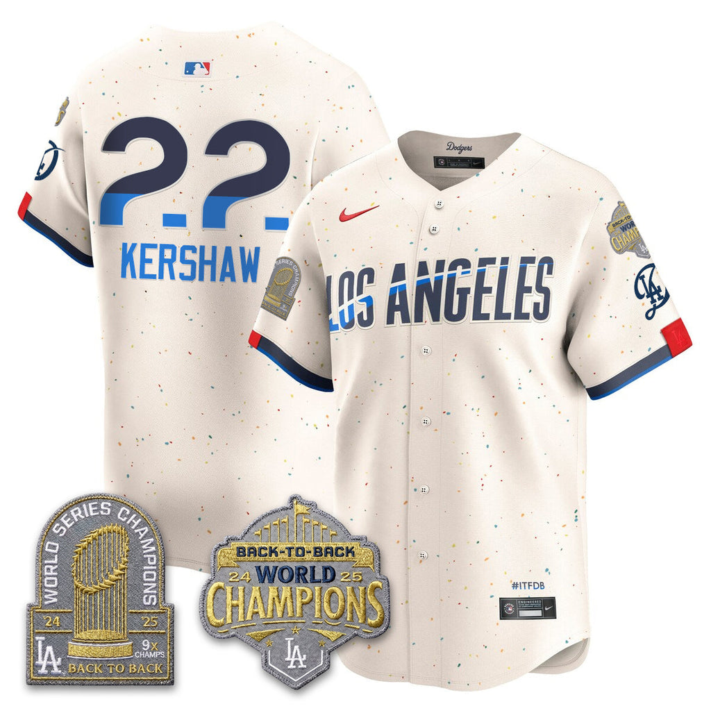 Los Angeles Dodgers Gold Collection Vapor Limited Jersey - 9x & B2B Champs - All Stitched