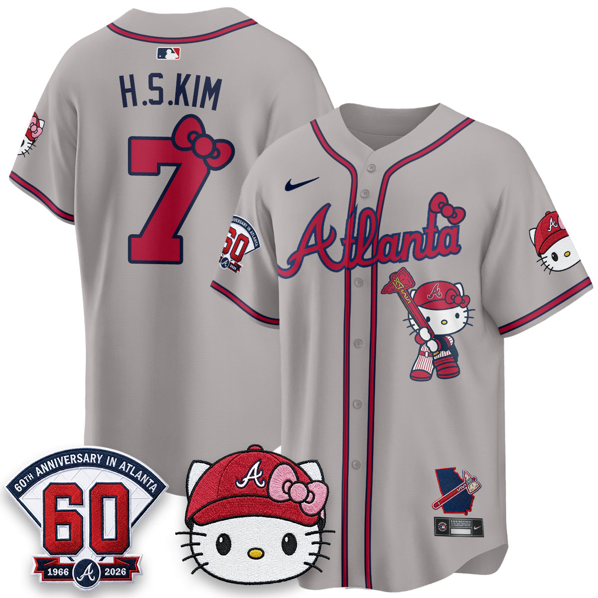 Atlanta Braves x Meow KT 2026 Vapor Limited Jersey - All Stitched