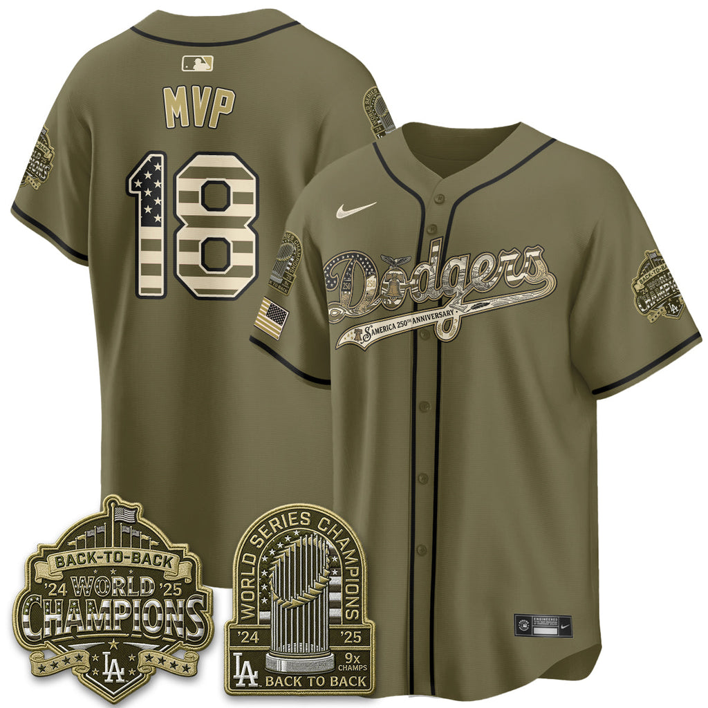 Los Angeles Dodgers America 250th Anniversary Limited Jersey - Stitched