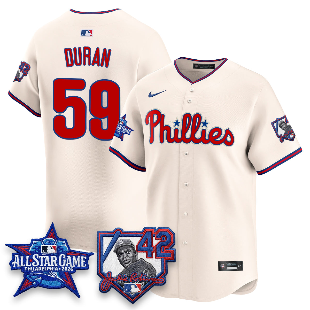 Philadelphia Phillies 2026 Jackie Robinson New Era - All Star Game Vapor Limited Jersey - All Stitched