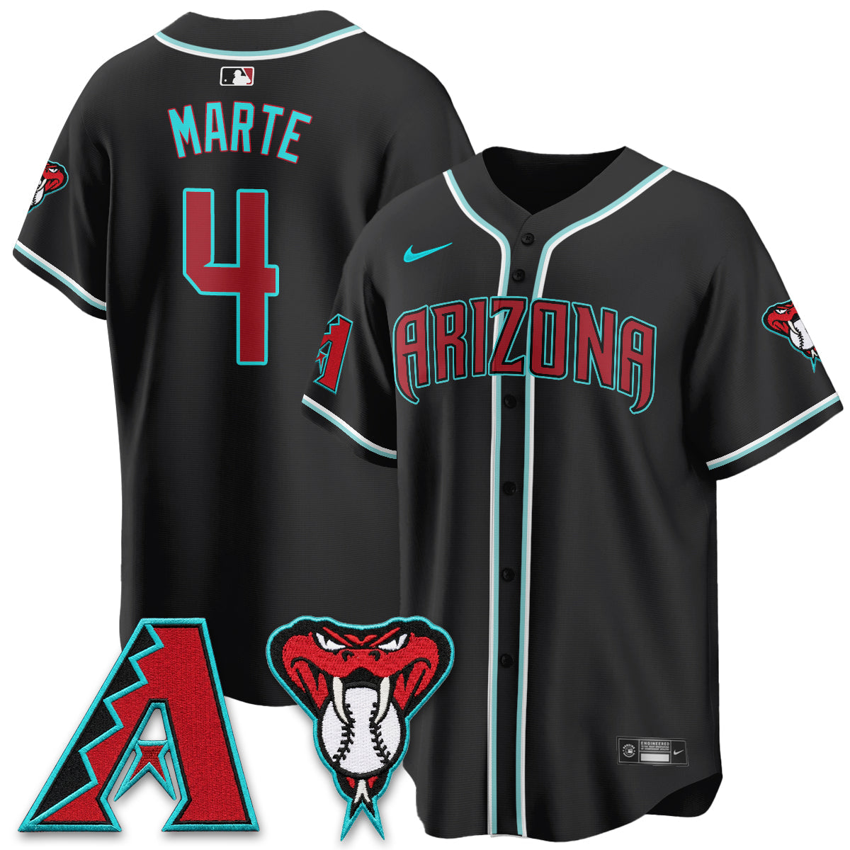 Arizona Diamondbacks Black Out Style Vapor Premier Limited Jersey - All Stitched