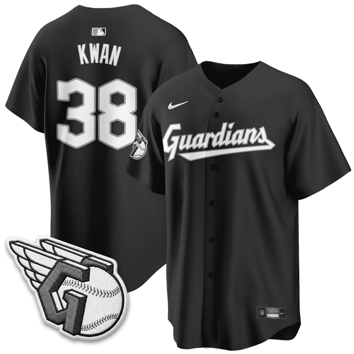Cleveland Guardians 2026 Black Out Style Limited Vapor Jersey - All Stitched