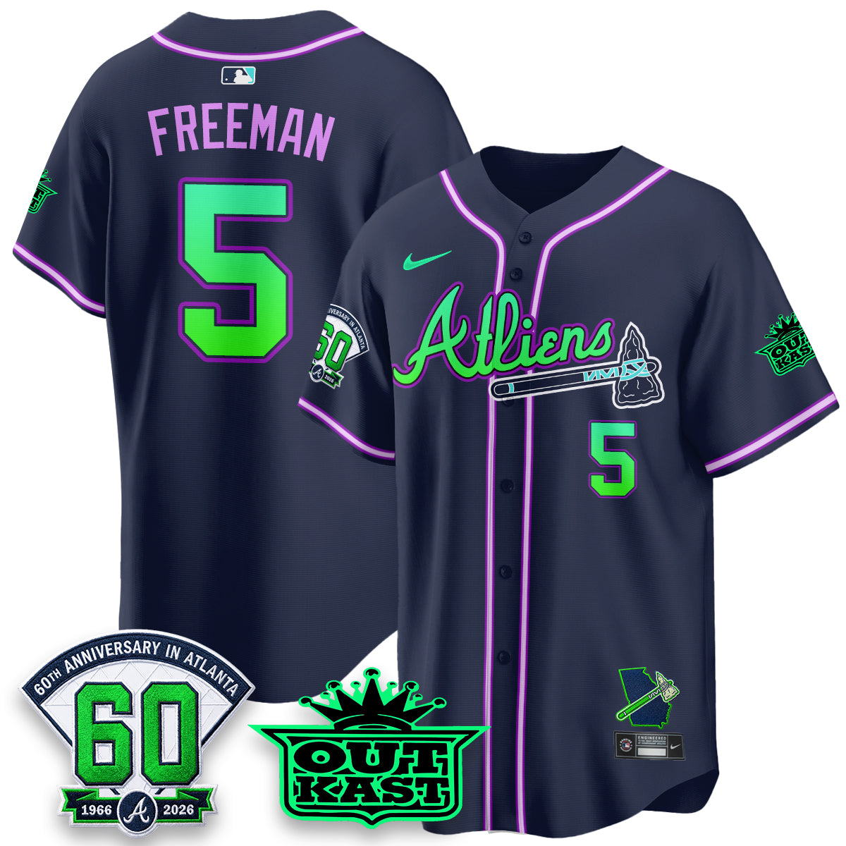 ATL x Atliens Cool Base Galaxy Version Jersey - Stitched (44)