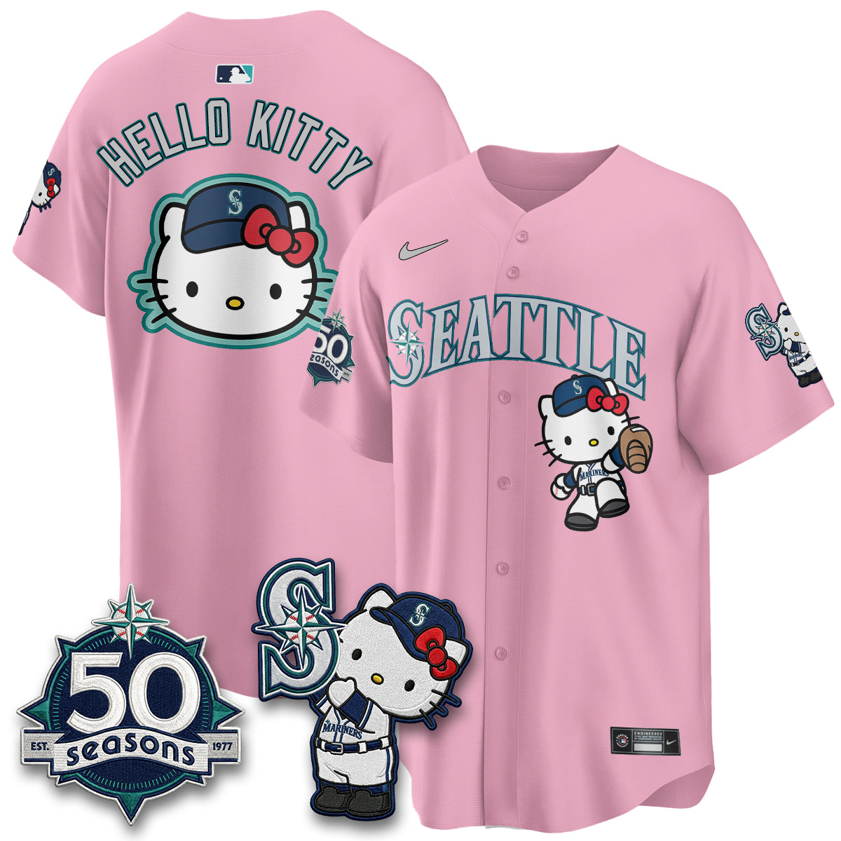 Seattle Mariners x Meow KT Night Limited Jersey - All Stitched V2