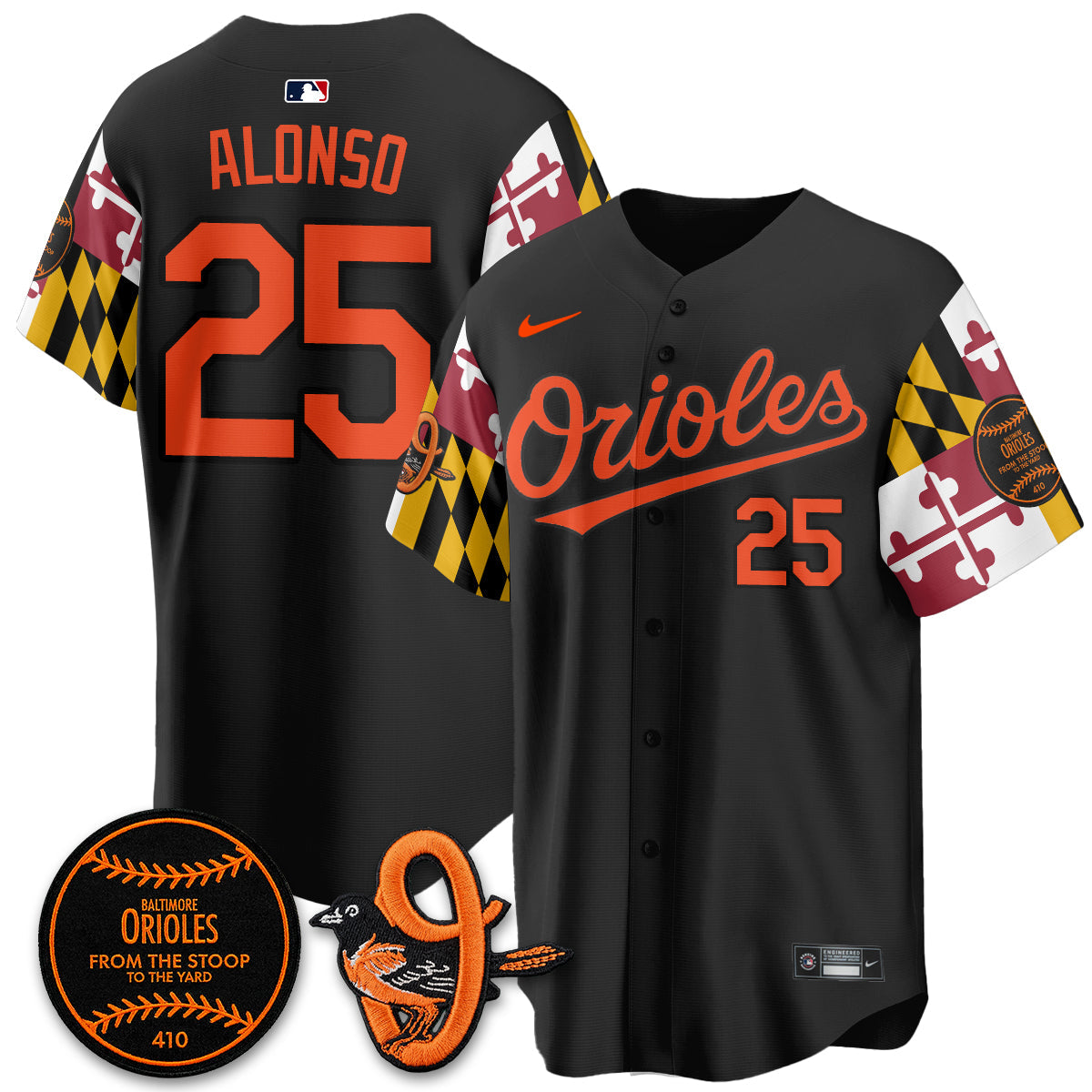 Baltimore Orioles 2026 x Maryland State Flag Vapor Jersey - All Stitched V2