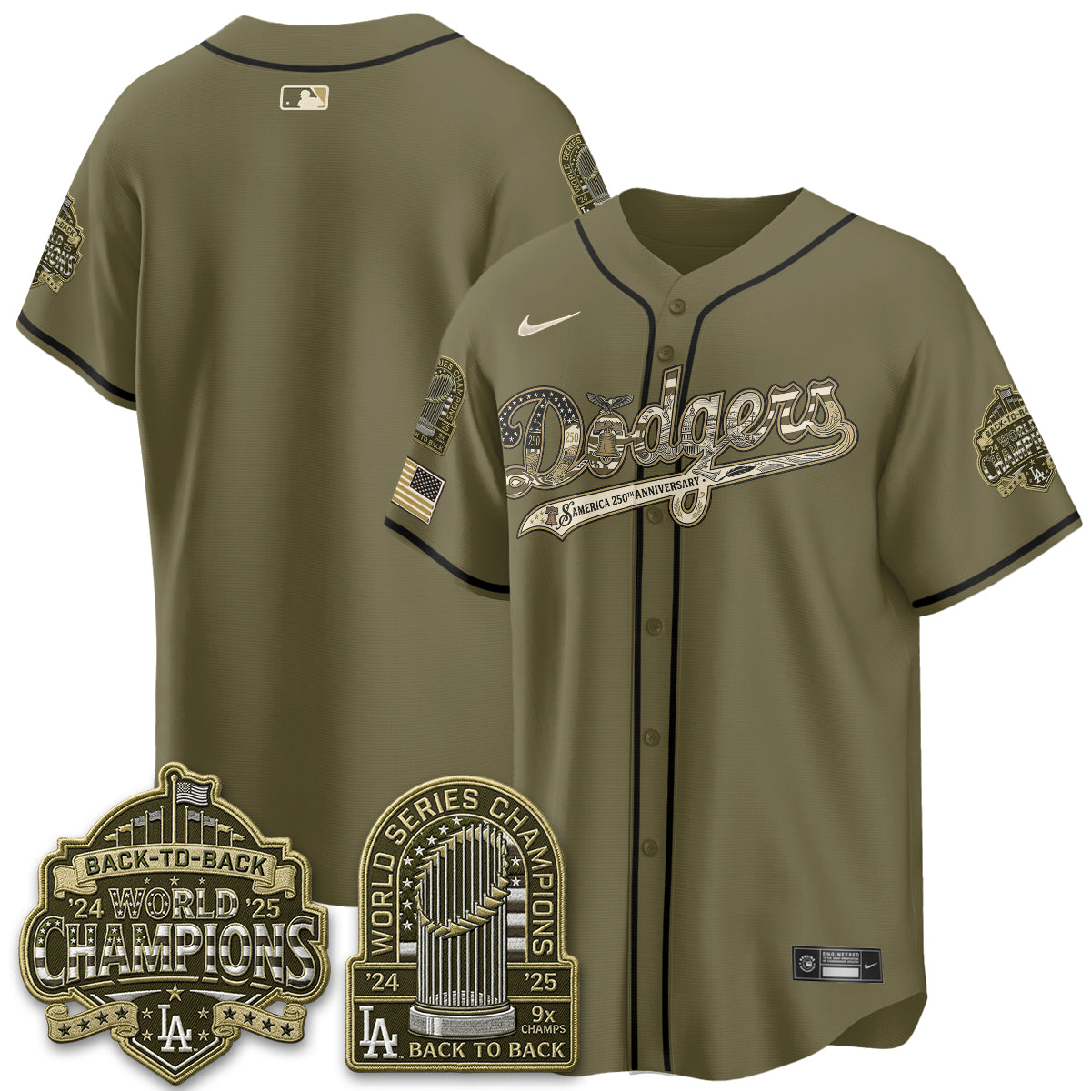 Los Angeles Dodgers America 250th Anniversary Limited Jersey - Stitched