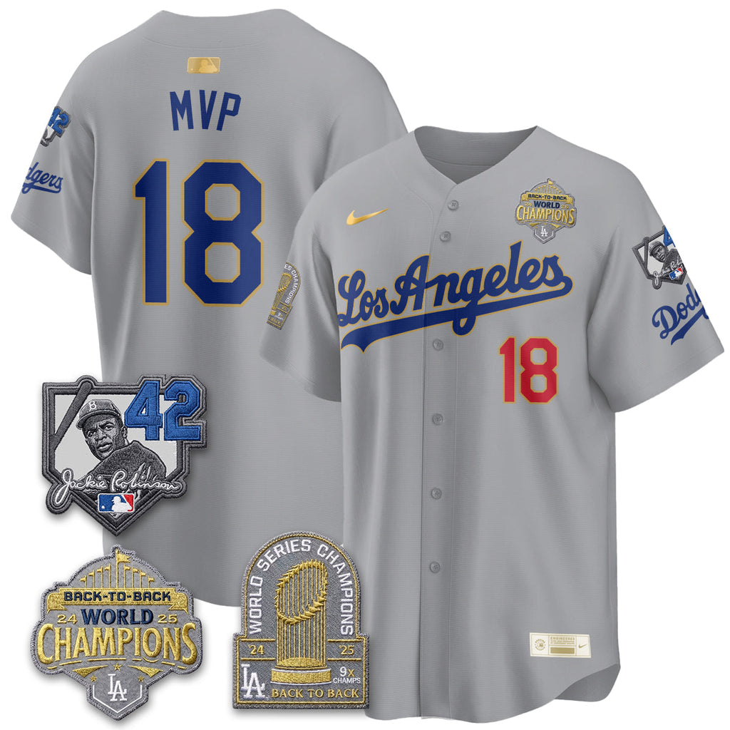 Los Angeles Dodgers 2026 New Era Gold Collection Vapor Limited Jersey - B2B Champs - All Stitched