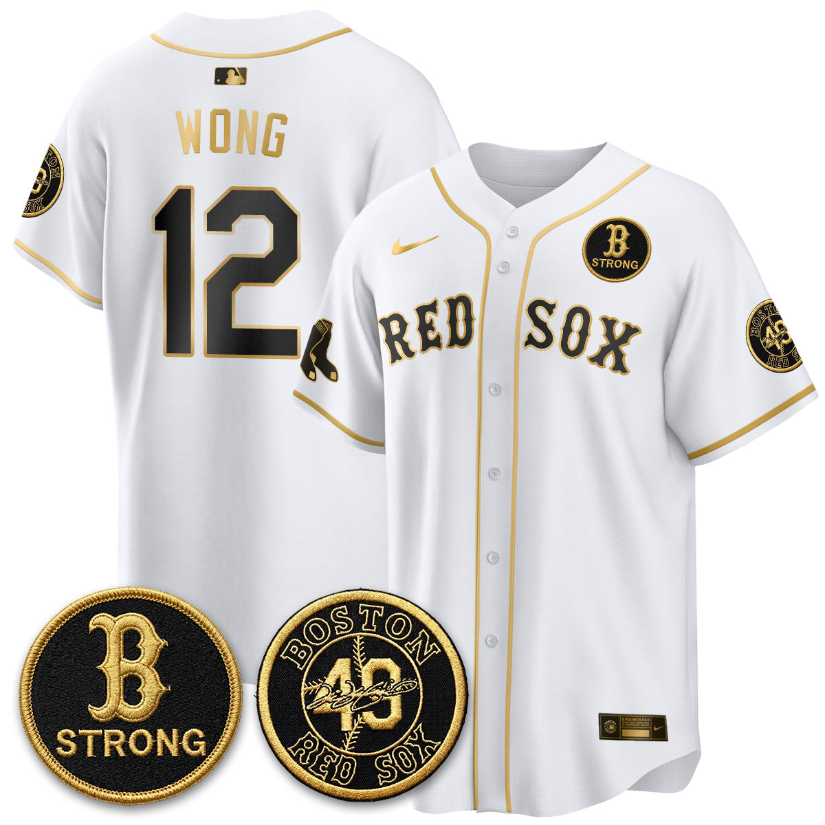 Boston Red Sox Tim Wakefield Memorial Patch Vaper Premier Limited Jersey - All Stitched V2