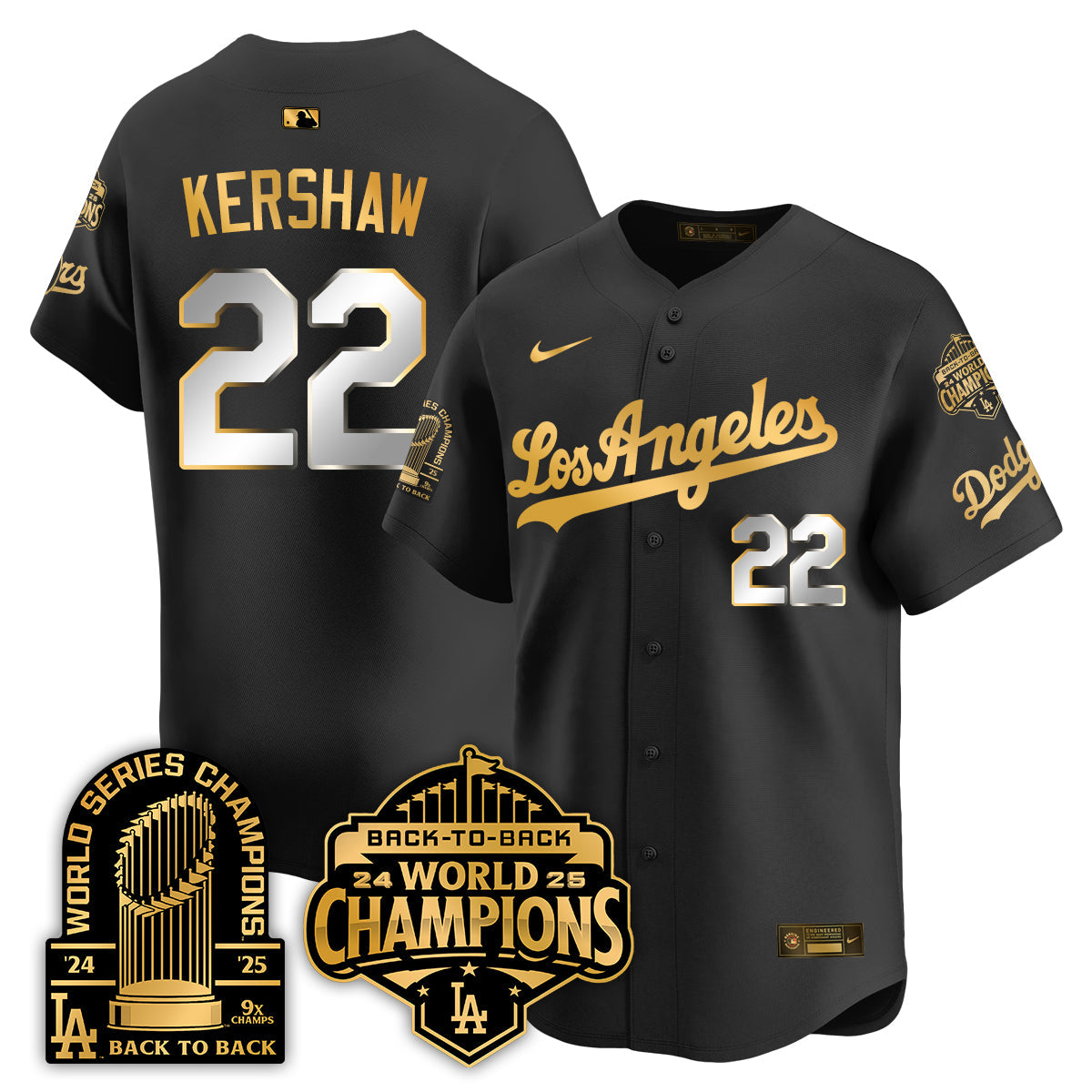 LAD Gold Collection Vapor Limited Jersey - 9x & B2B Champs - All Stitched