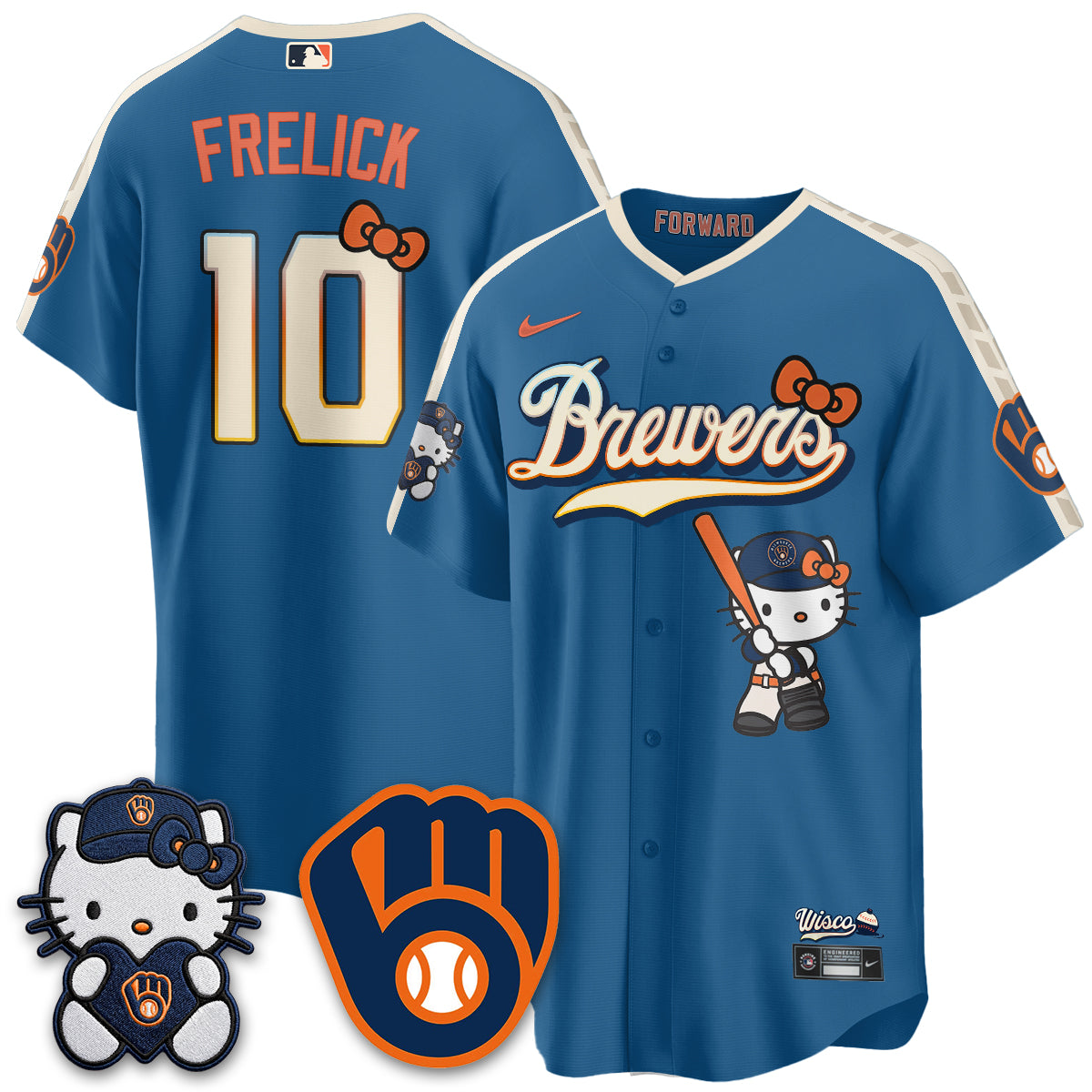 Milwaukee Brewers Meow KT Night Vapor Limited Jersey - All Stitched
