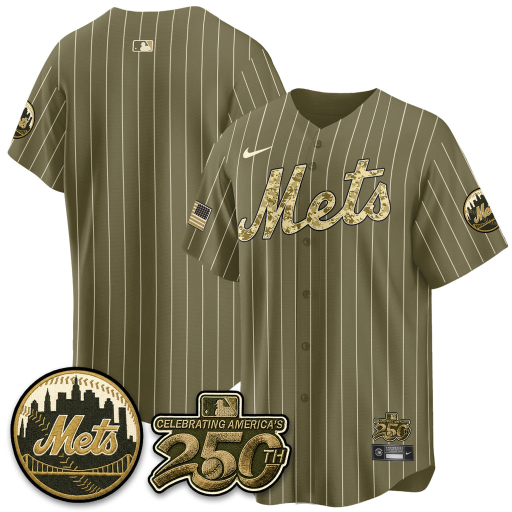 New York Mets Armed Forces Day Vapor Premier Limited Jersey - All Stitched V2